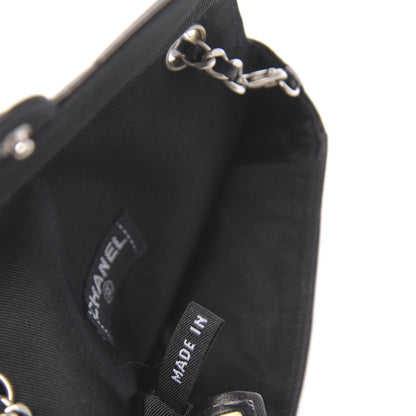 Chanel Lambskin Quilted Chocolate Bar Chain Belt Bag Clutch Black 8 of 13