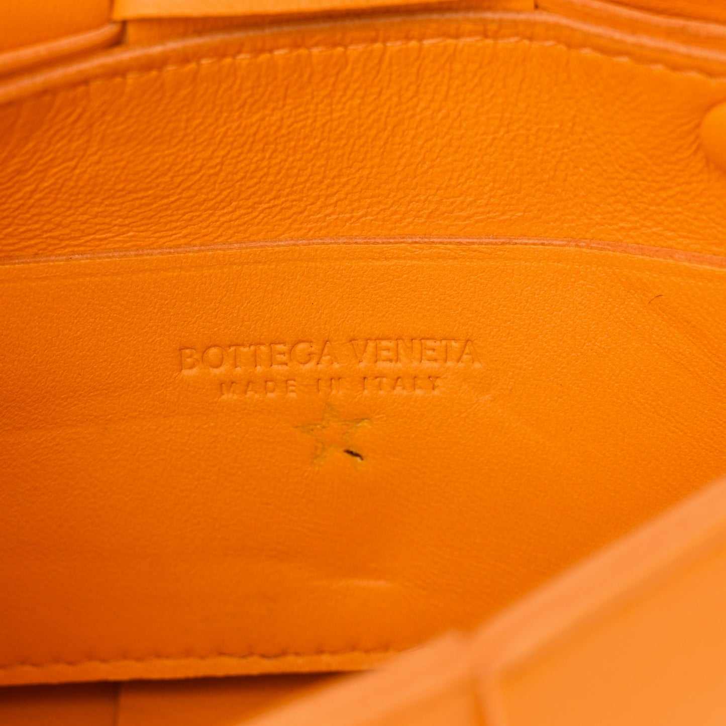 Lambskin Maxi Intrecciato Extra Mini Cassette Crossbody Bag Tangerine