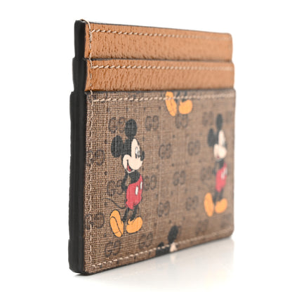Gucci X DISNEY Mini Vintage GG Supreme Monogram Mickey Mouse Card Holder Beige Vintage Sun Oil 3 of 7