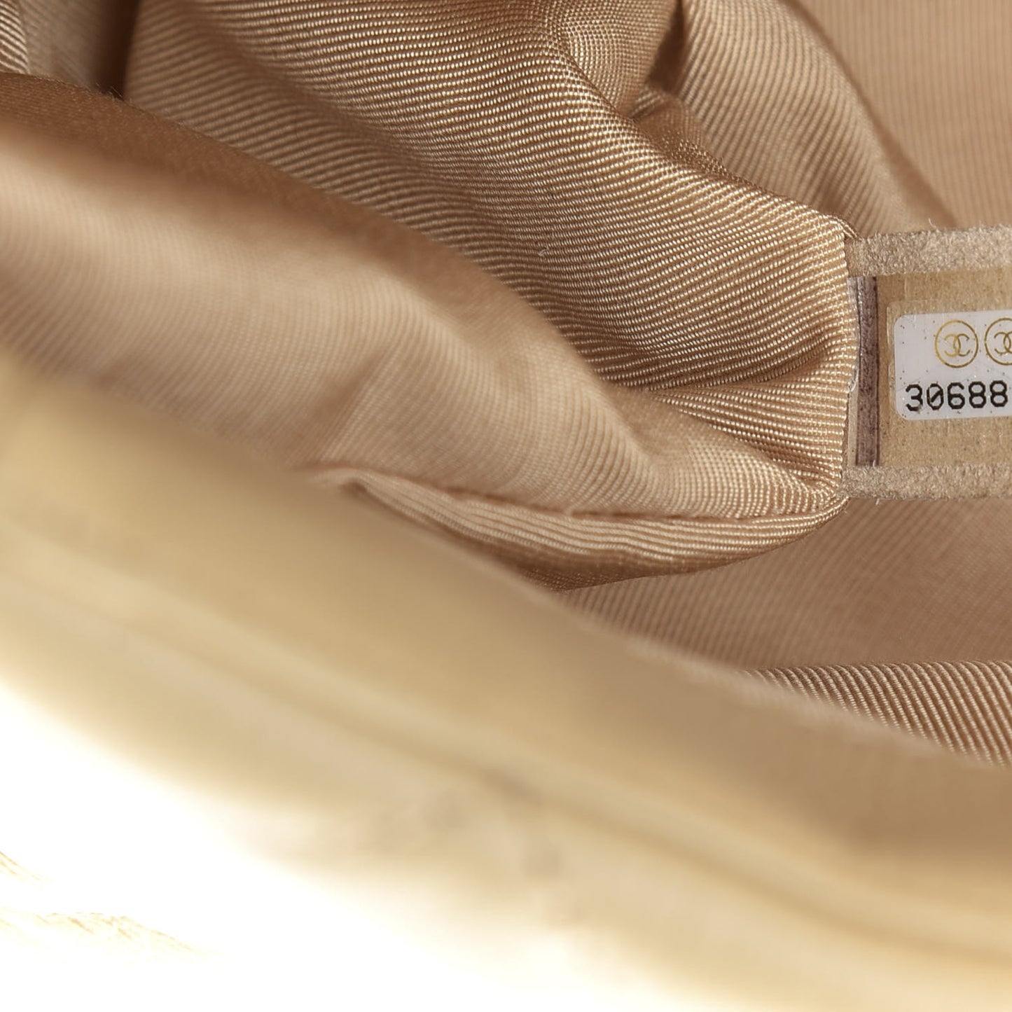 Goatskin Quilted Large 19 Flap Beige