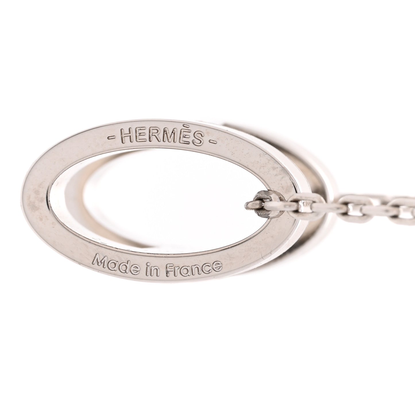 Lacquered Palladium Pop H Pendant Necklace Marron Glace