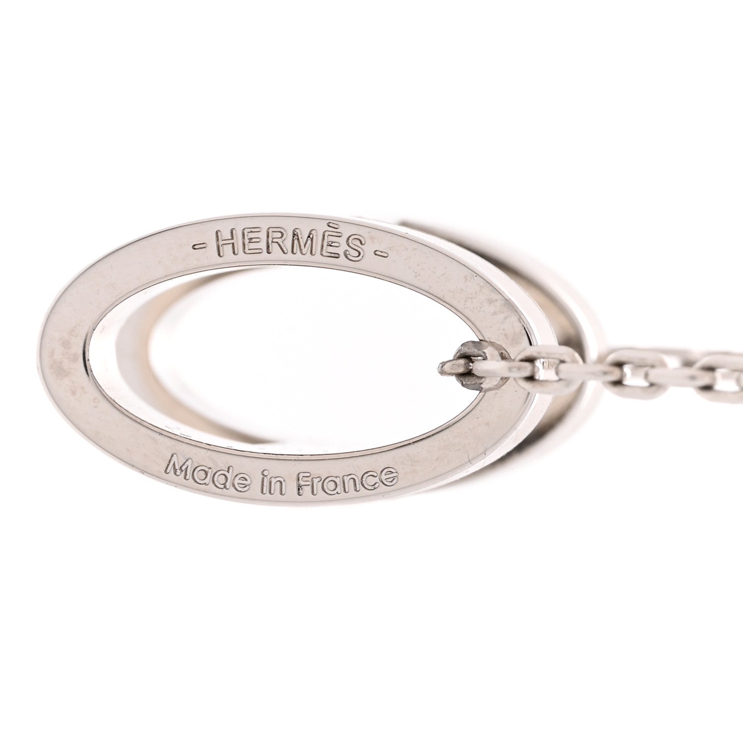 Hermes Lacquered Palladium Pop H Pendant Necklace Marron Glace 5 of 7