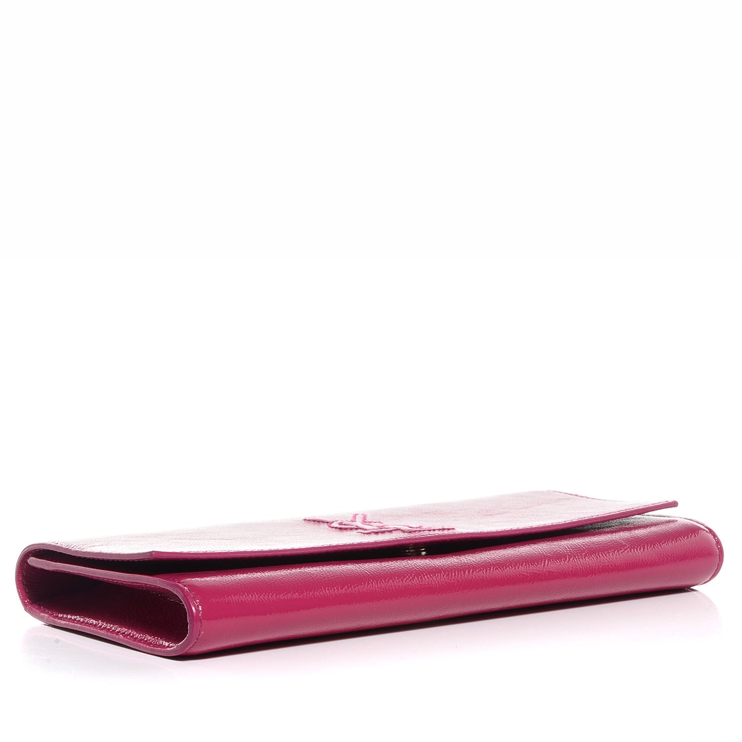 Saint Laurent Textured Patent Small Belle de Jour Clutch Fuchsia 4 of 7