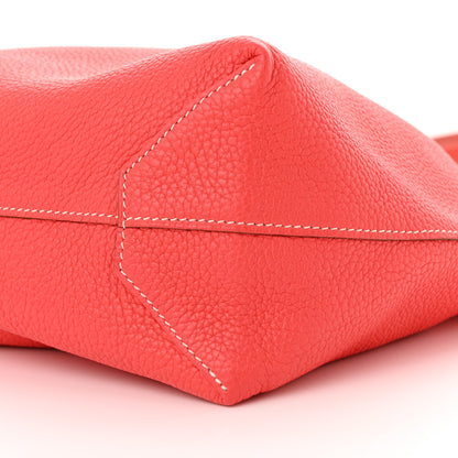 Hermes Taurillon Clemence Double Sens Reversible Tote 36 Sanguine Rose Jaipur 15 of 21
