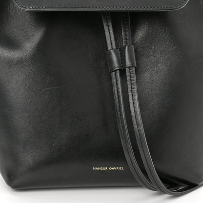 Mansur Gavriel Vegetable Tanned Calfskin Mini Backpack Black Flamma 7 of 12