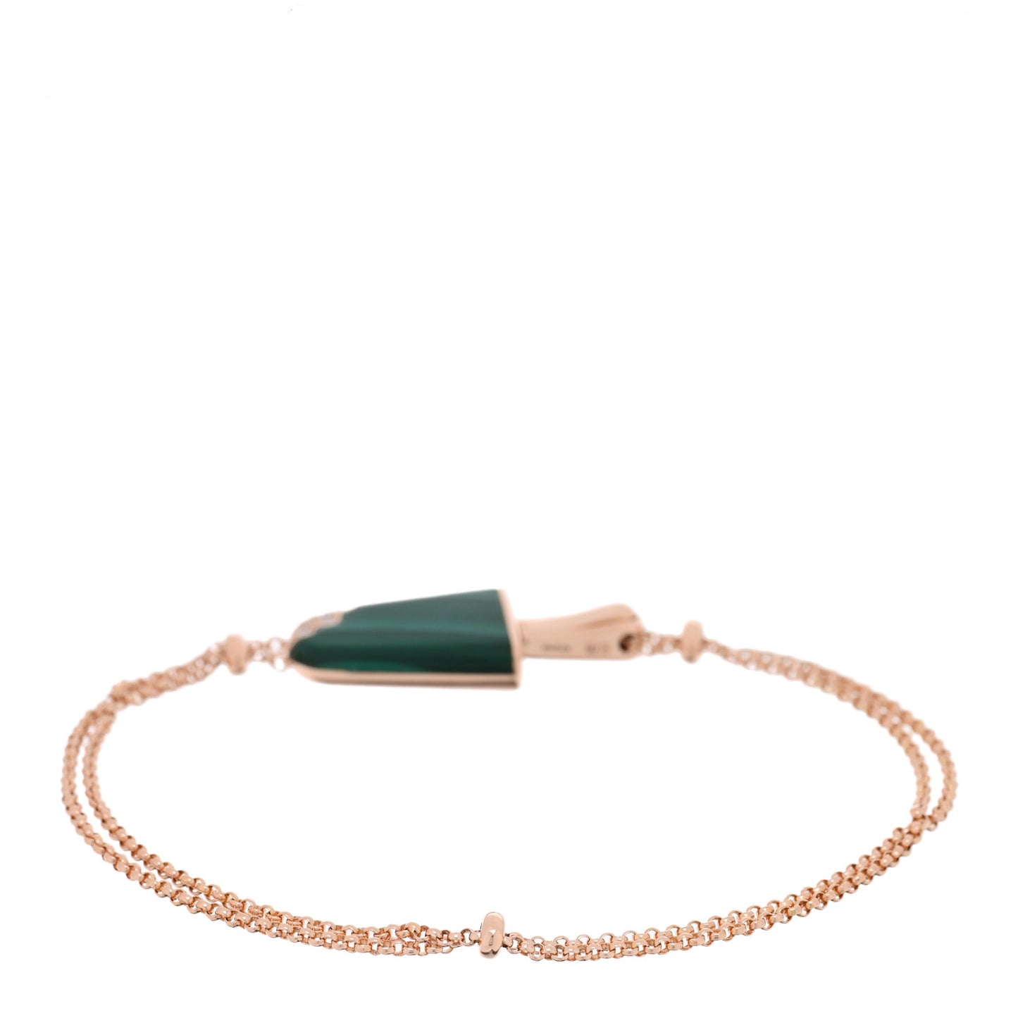 18K Rose Gold Diamond Malachite Gelati Bracelet SM