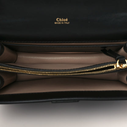Chloe Shiny Goatskin Calfskin Aby Chain Shoulder Bag Black 5 of 9