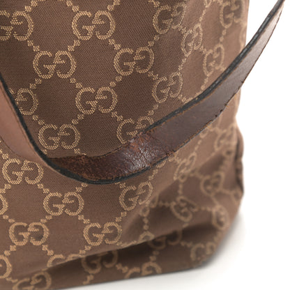 Gucci Monogram Small Bucket Tote Brown 19 of 21