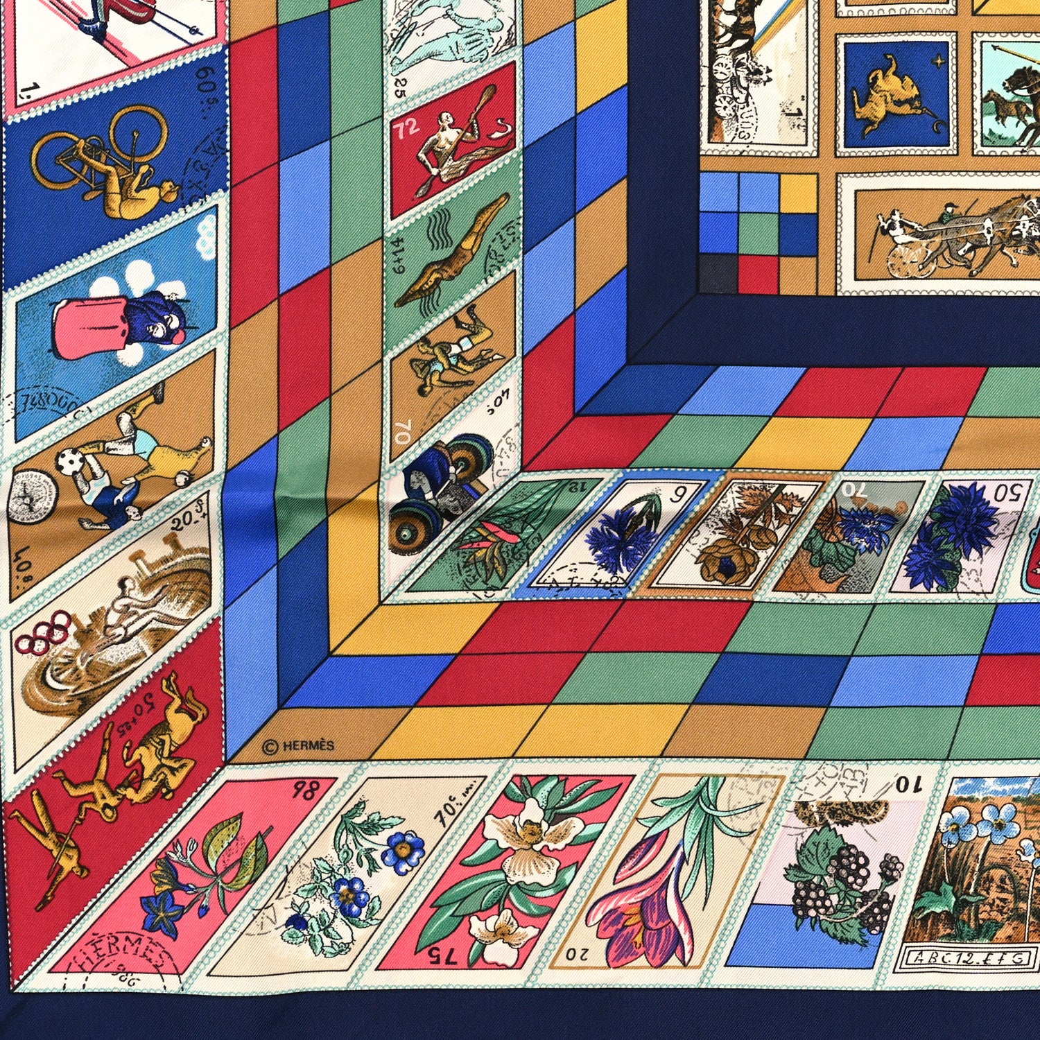 Hermes Silk Correspondance Scarf 90 3 of 4