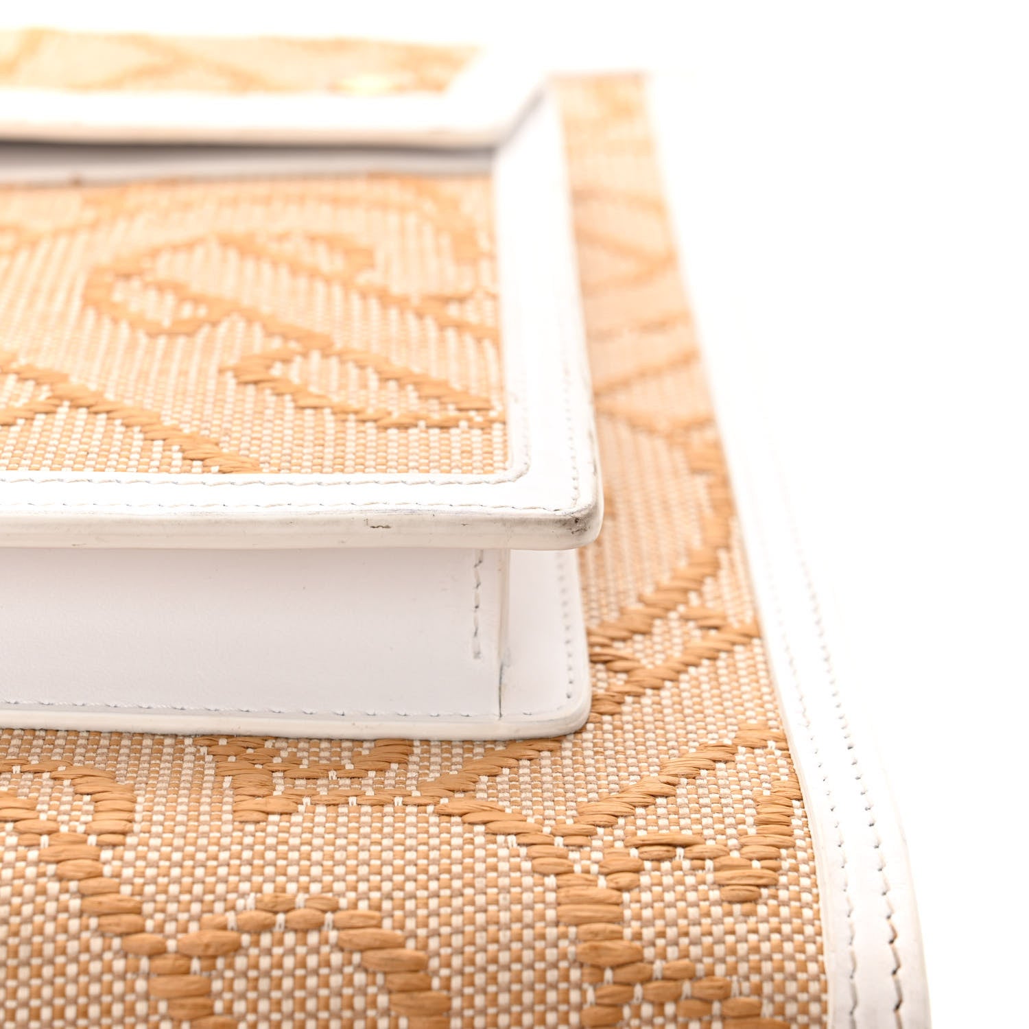 Burberry Monogram Canvas Smooth Calfskin Medium Pocket Bag White Beige 20 of 20