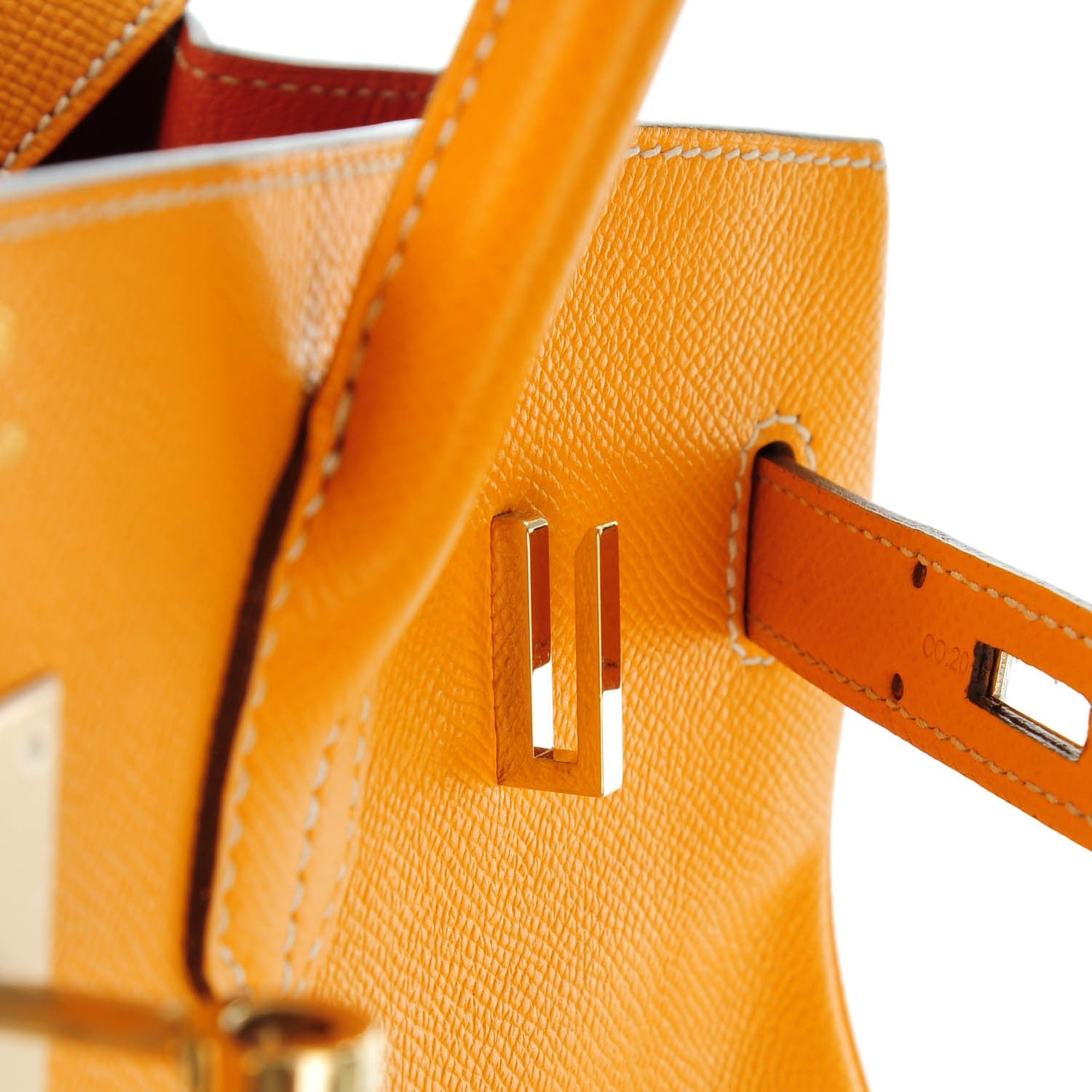 Hermes Epsom Candy Birkin 35 Jaune D'Or Feu 8 of 26