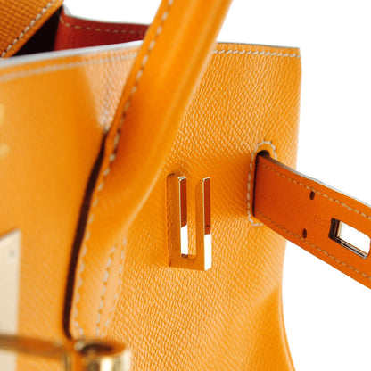 Hermes Epsom Candy Birkin 35 Jaune D'Or Feu 8 of 26