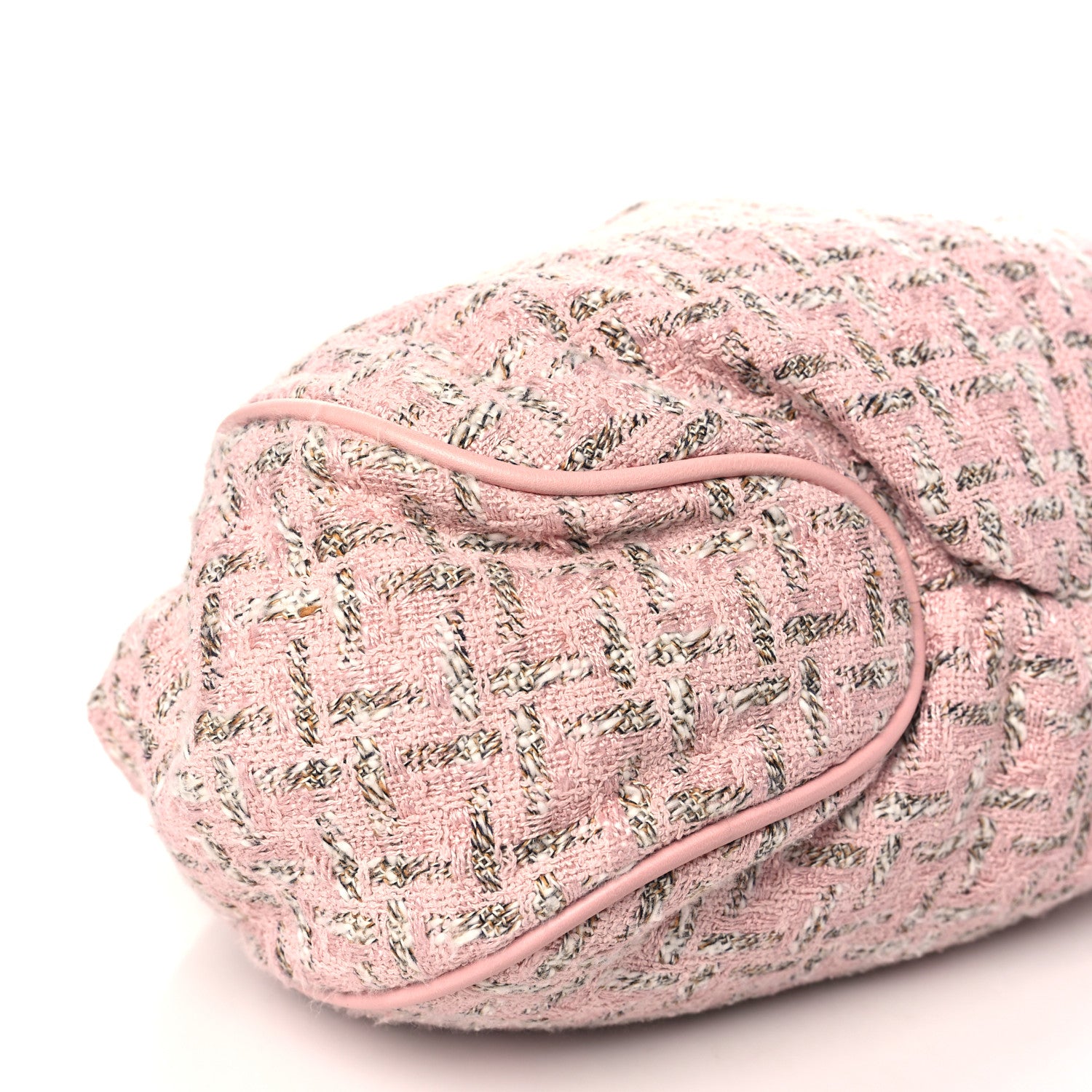 Chanel Tweed Boucle Knitting Bag Pink 8 of 9