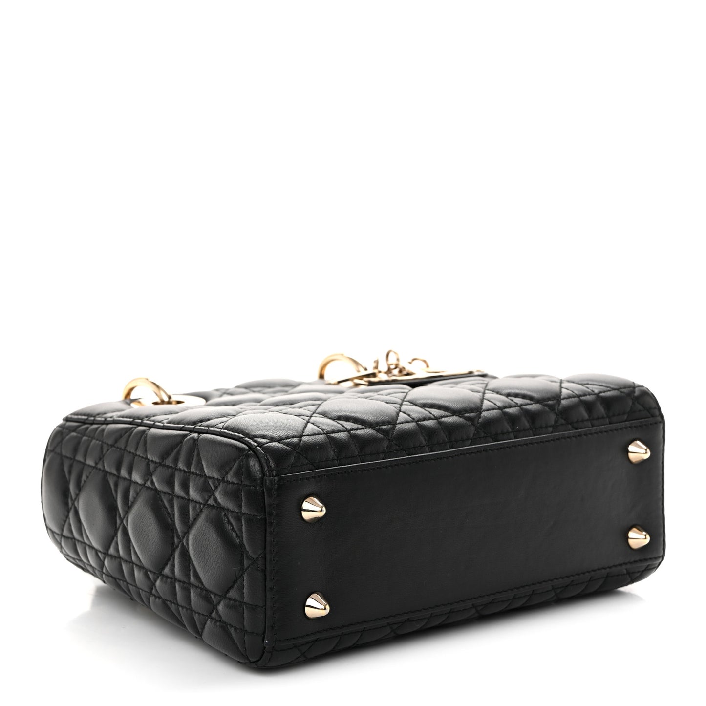 Lambskin Cannage Small Lucky Badges My Lady Dior Black
