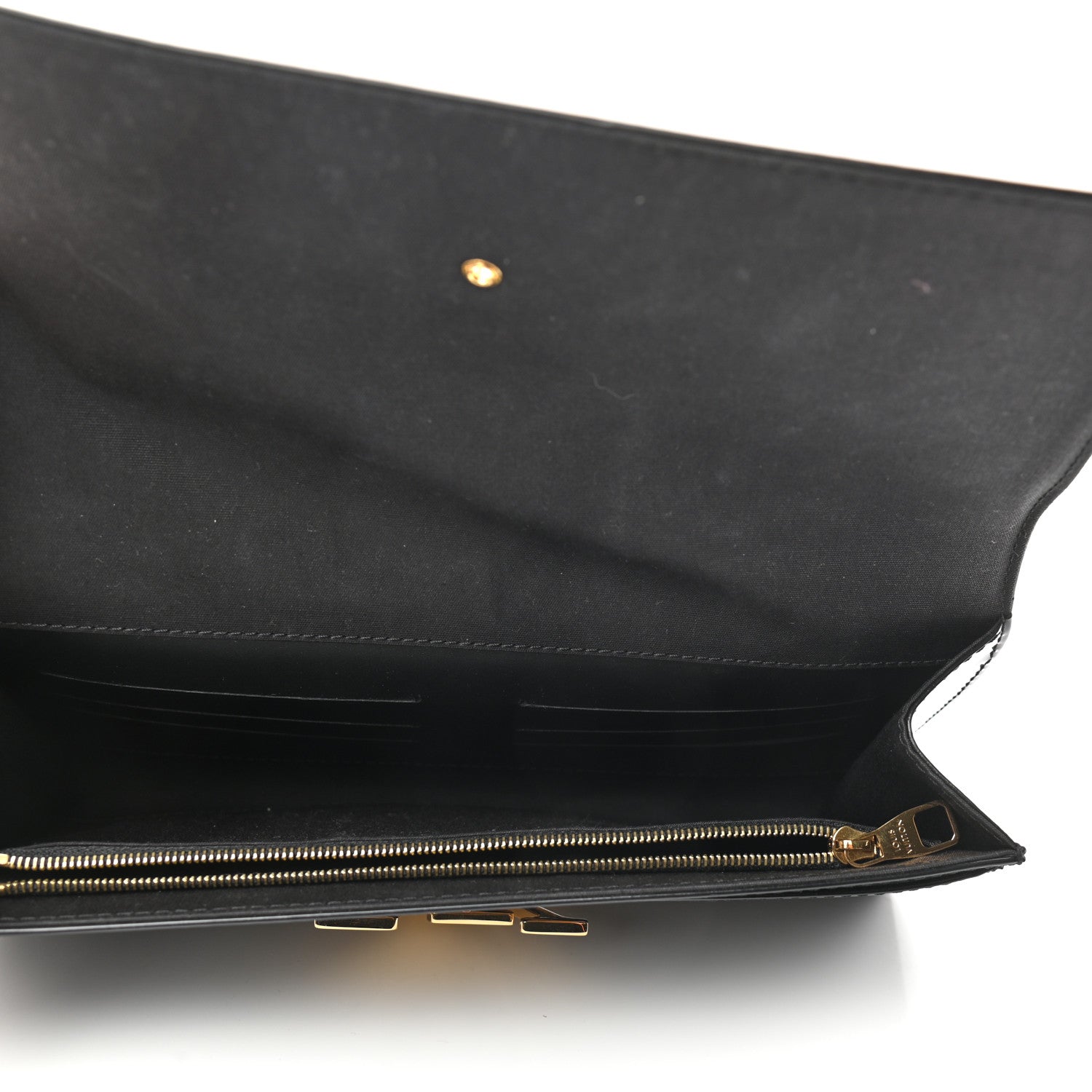 Louis Vuitton Patent Louise Clutch Black 5 of 6