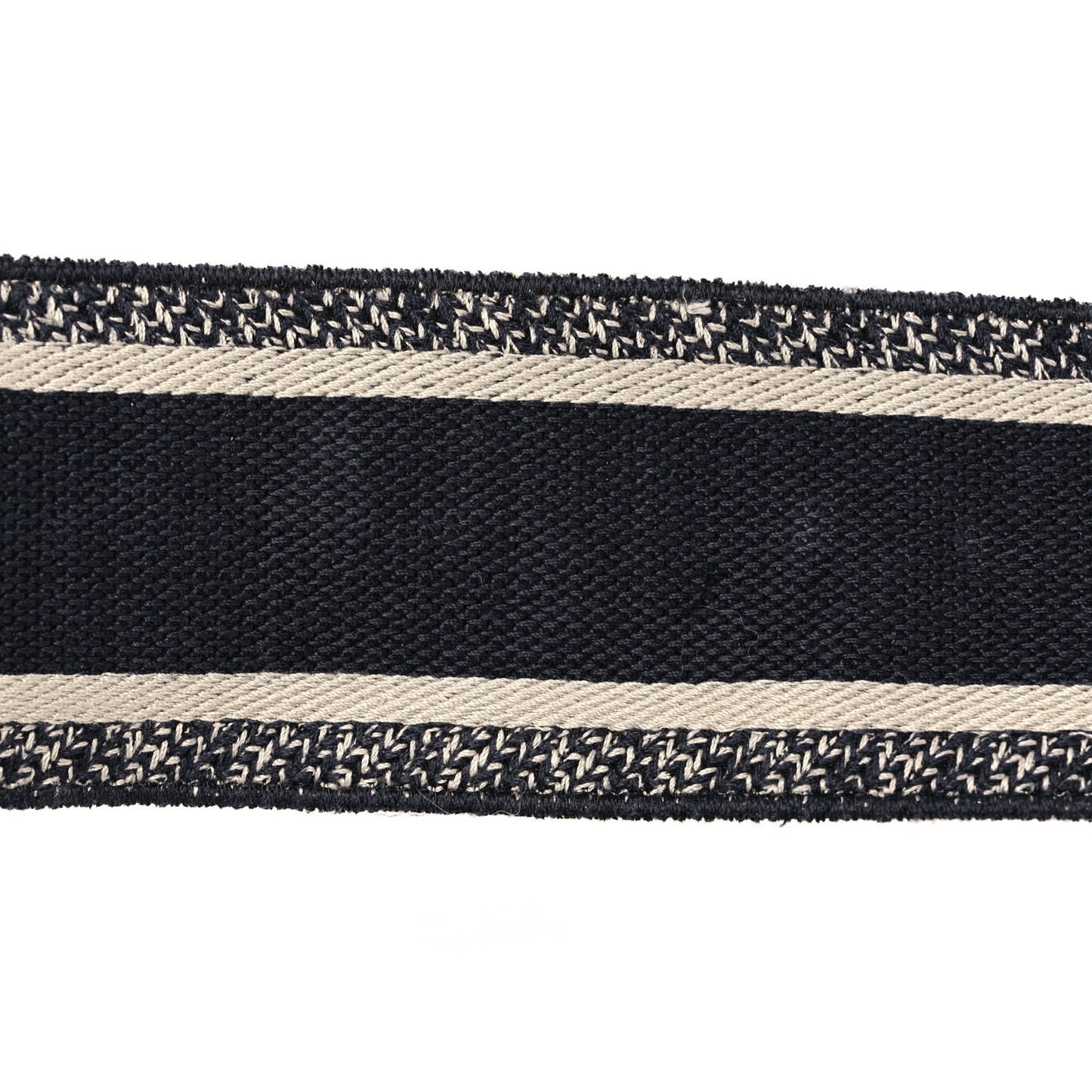 Canvas Embroidered Shoulder Strap Black