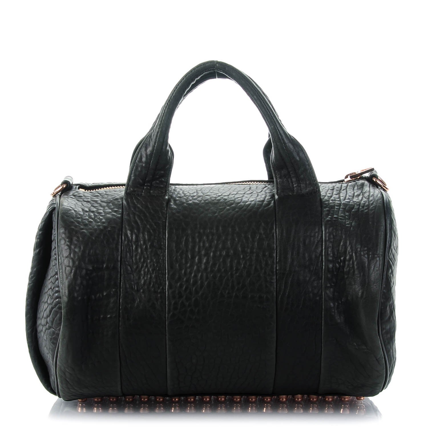 Alexander Wang Pebbled Lambskin Rocco Black Rose Gold Hardware 1 of 7