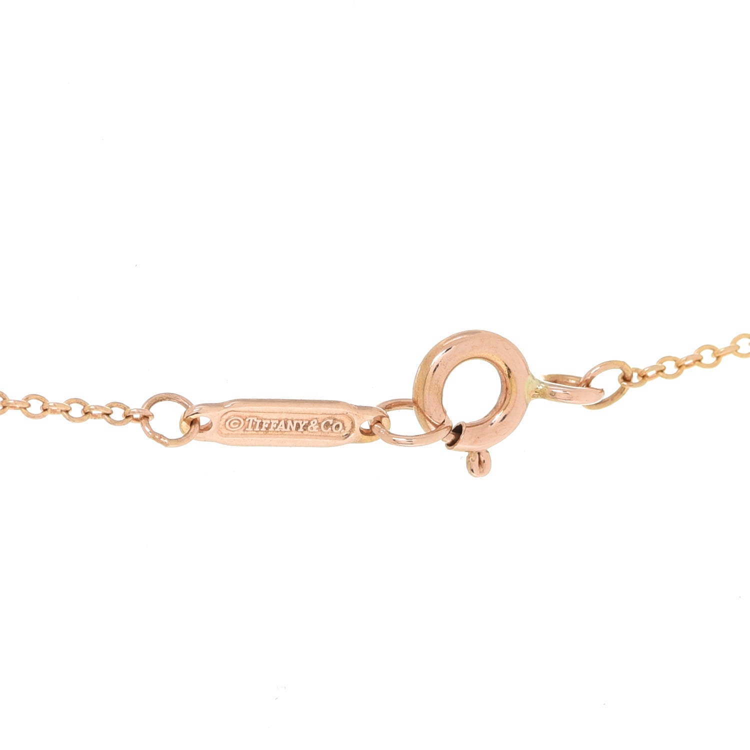 Tiffany 18K Rose Gold Emblem Lock Pendant Necklace 4 of 6