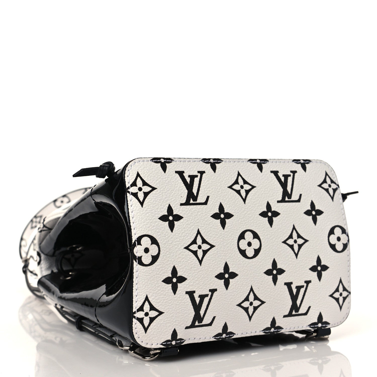 Louis Vuitton Patent Monogram Hot Springs Backpack Black White 4 of 6