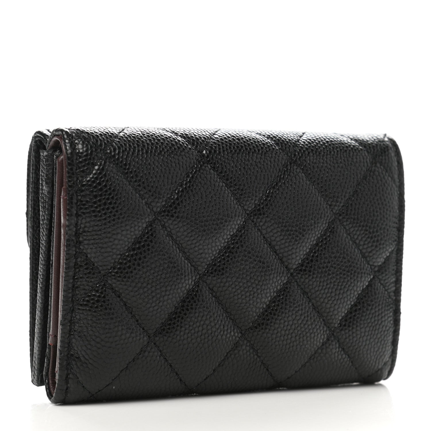 Chanel Caviar Quilted Double Flap Wallet Black 3 of 10