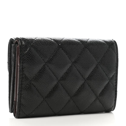 Chanel Caviar Quilted Double Flap Wallet Black 3 of 10