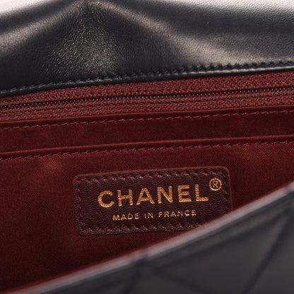 Chanel Lambskin Quilted Large Golden Class Flap Navy 6 of 7
