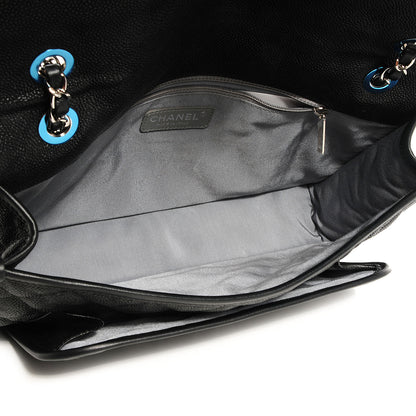 Chanel Caviar French Riviera Jumbo Flap Black 6 of 8