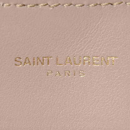 Saint Laurent Calfskin Y Quilted Monogram Medium Loulou Chain Satchel Light Natural 8 of 10