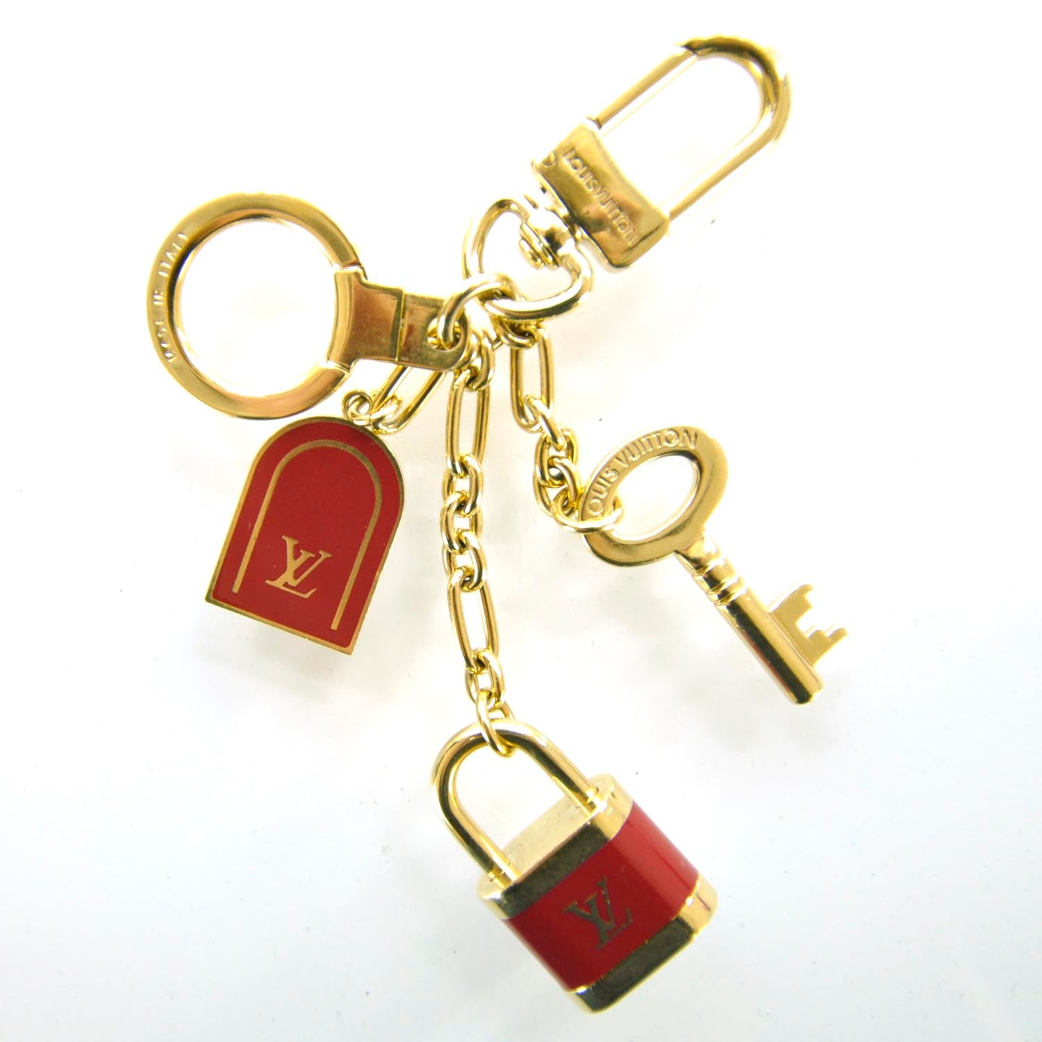 Louis Vuitton PTE Cles Cadenas Key Holder Red 1 of 7