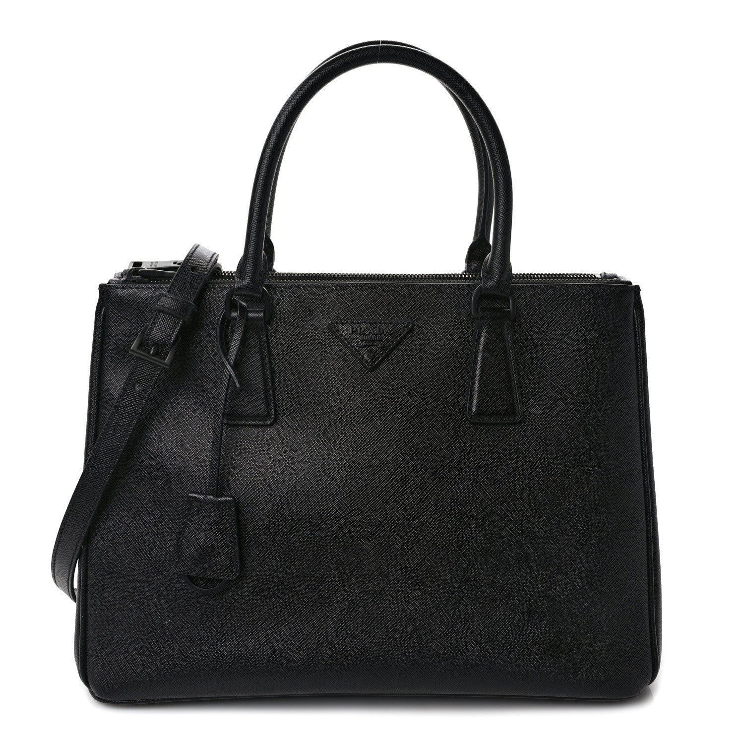 Prada Saffiano Lux Monochrome Large Galleria Double Zip Tote Black 1 of 8