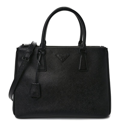 Prada Saffiano Lux Monochrome Large Galleria Double Zip Tote Black 1 of 8