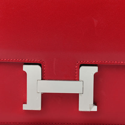 Hermes Tadelakt Constance 18 Rouge Vif 10 of 10