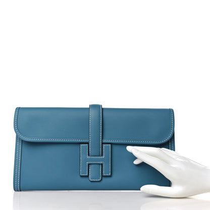 Hermes Swift Jige Elan 29 Clutch Blue Jean 2 of 7