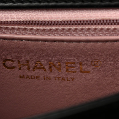 Chanel Iridescent Calfskin Quilted Mini Straight Lined Flap Black 6 of 10