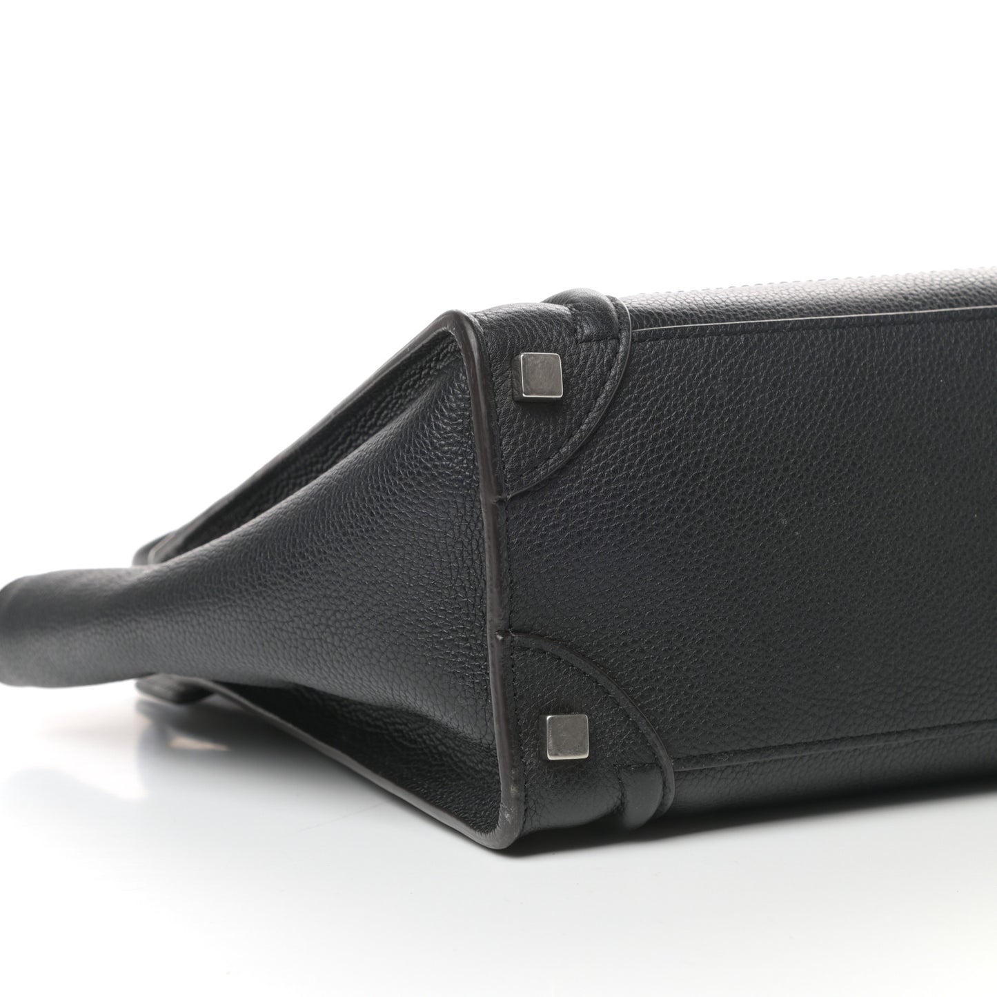 Drummed Calfskin Micro Luggage Black