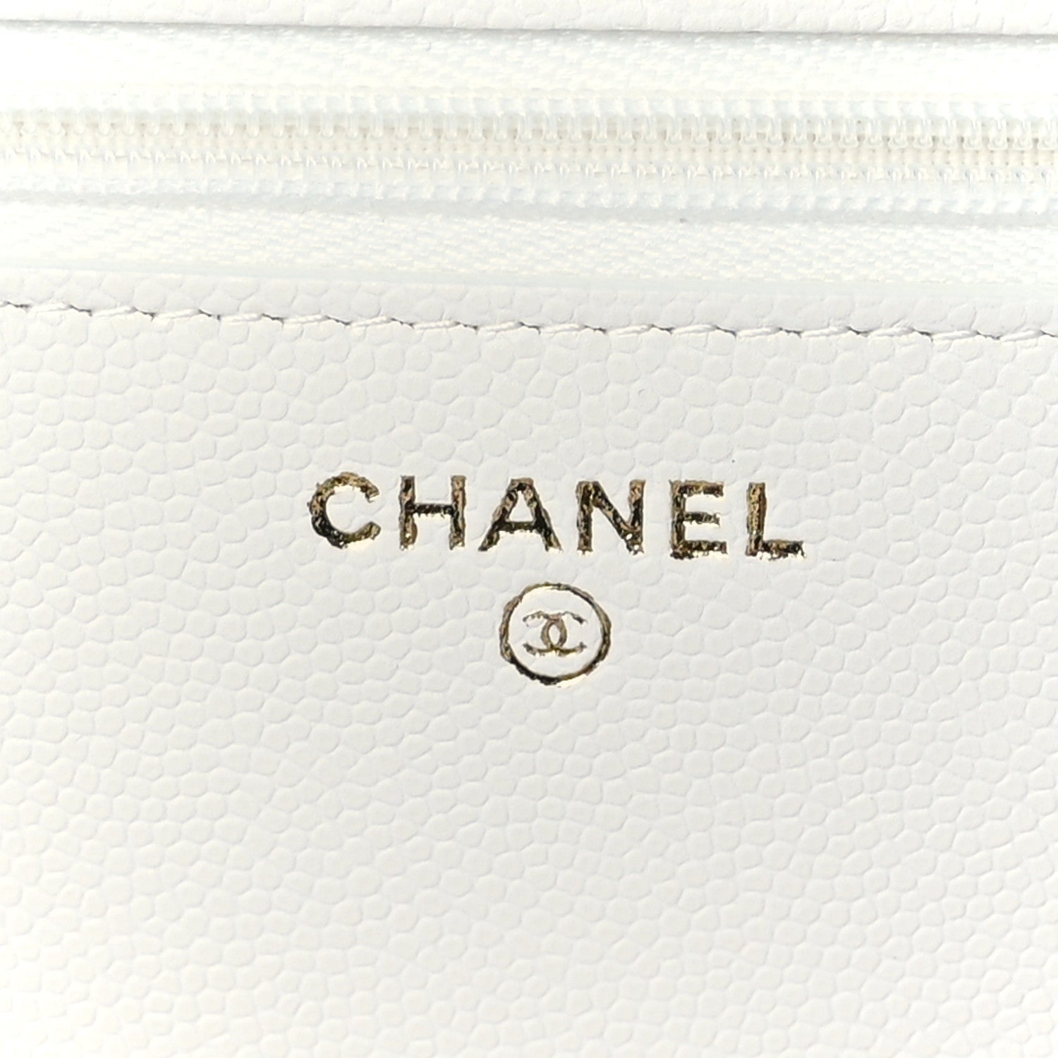 Chanel Shiny Caviar Quilted Strass Wallet On Chain WOC White 6 of 9