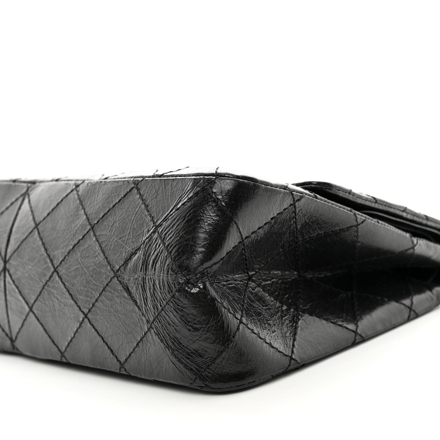 Chanel Glazed Aged Calfskin Quilted 2.55 Reissue 227 Flap So Black 10 of 10
