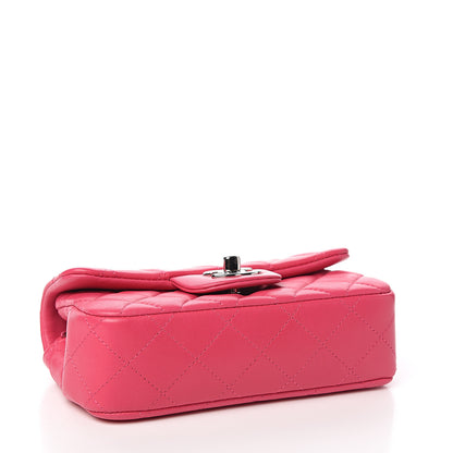 Chanel Lambskin Quilted Extra Mini Rectangular Flap Pink 3 of 9