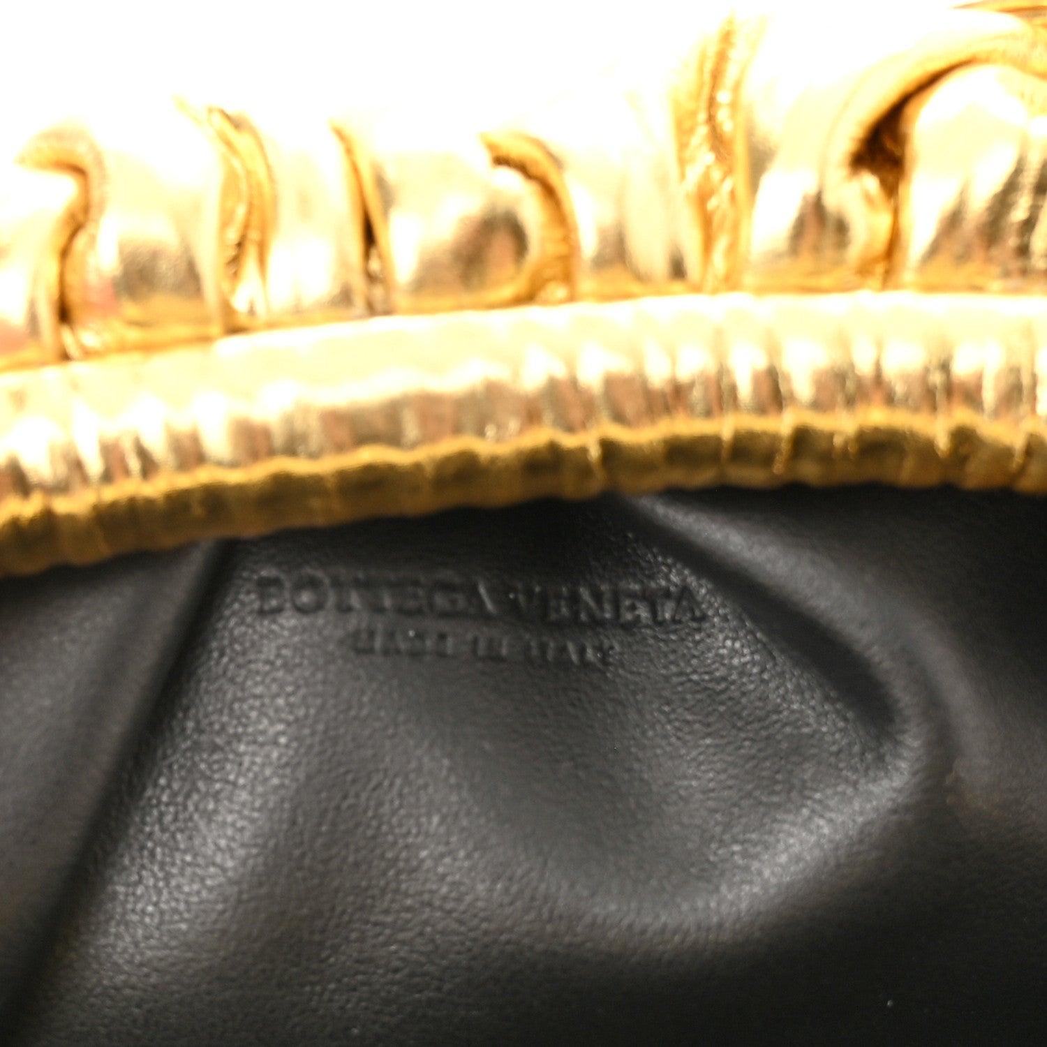 Bottega Veneta Metallic Bark Calfskin The Mini Pouch Gold 6 of 11
