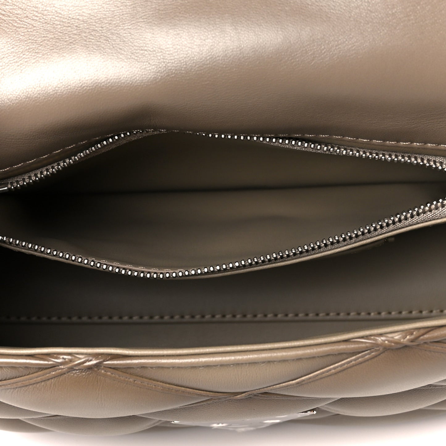 Lambskin Malletage Top Handle GO-14 MM Taupe