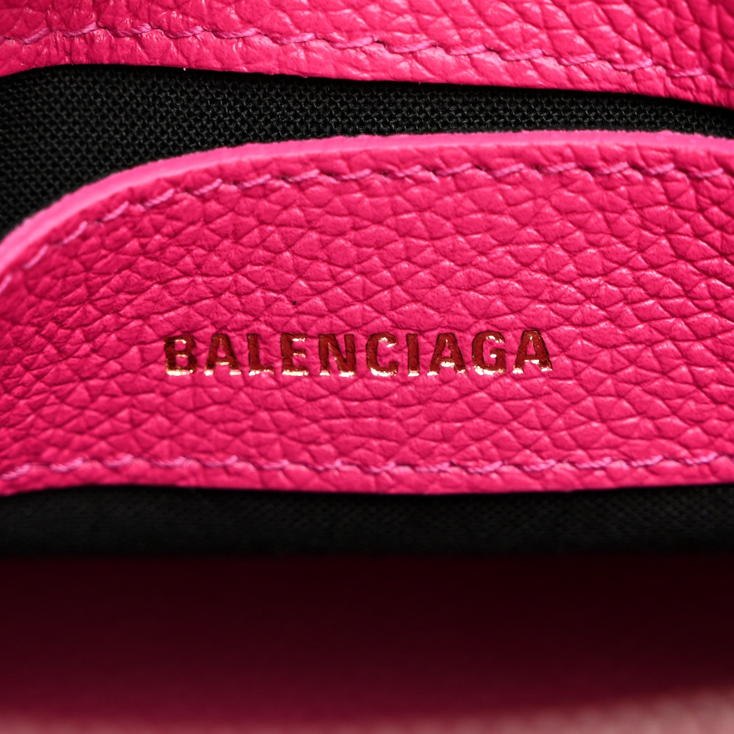 Balenciaga Grained Calfskin Logo XXS Ville Top Handle Bag Violet White 6 of 11
