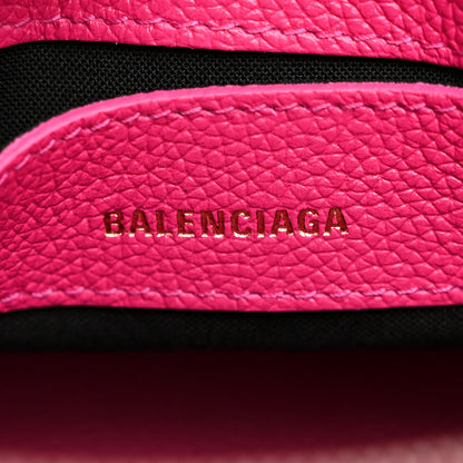Balenciaga Grained Calfskin Logo XXS Ville Top Handle Bag Violet White 6 of 11