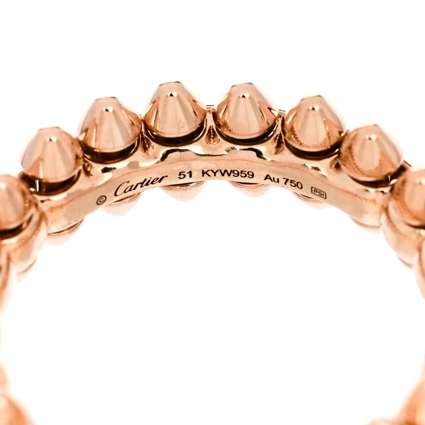 18K Pink Gold SM Clash De Cartier Ring 51 5.75