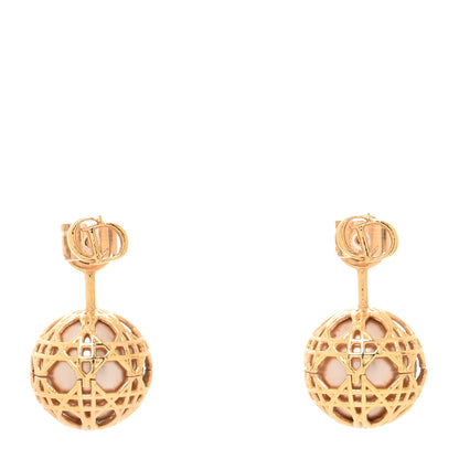 Christian Dior Pearl Secret Cannage Mise En Dior Tribales Earrings Gold 1 of 3