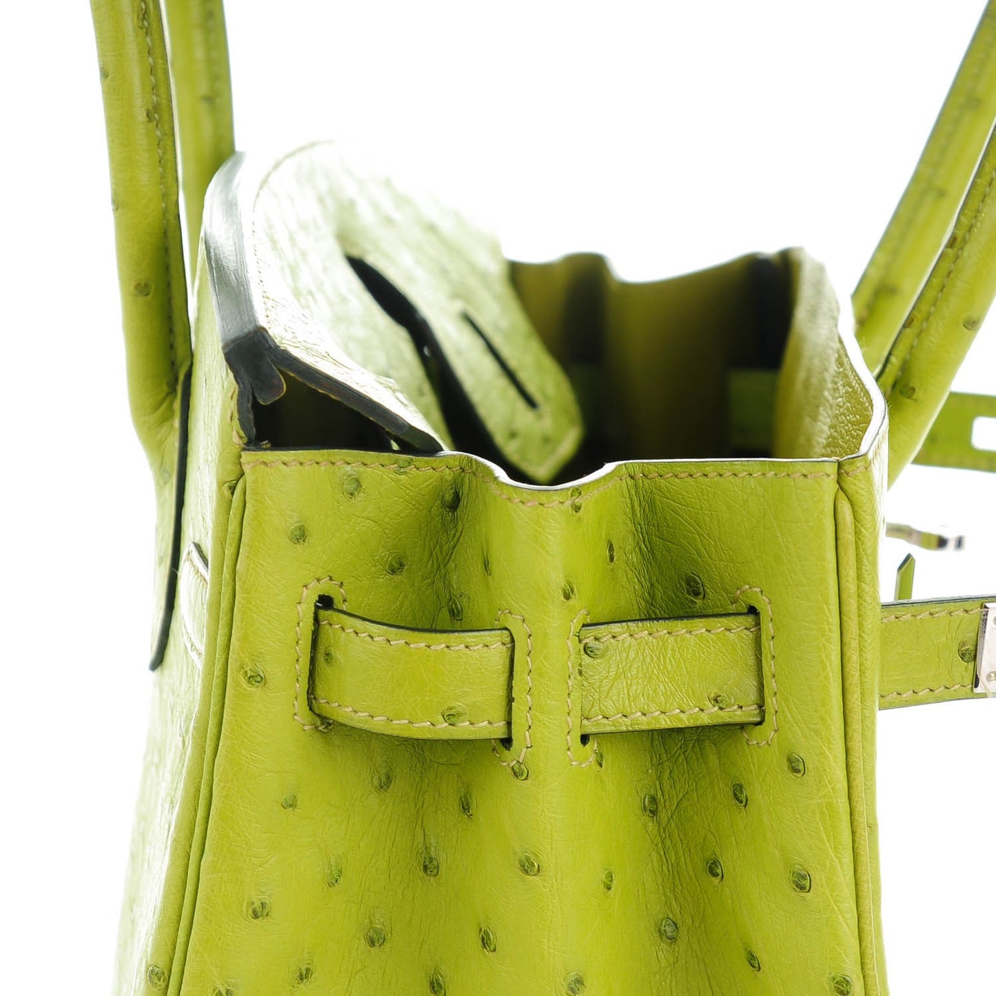 Ostrich Birkin 30 Vert Anis