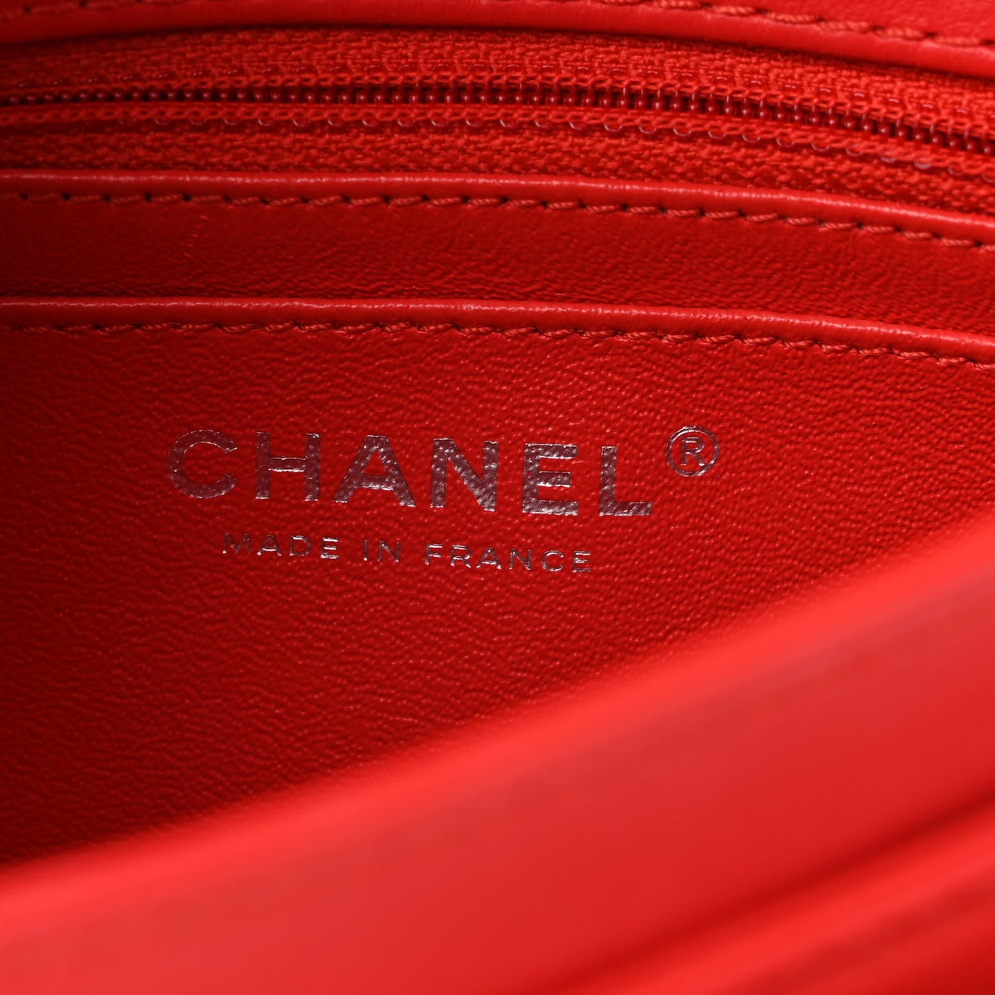 Lambskin Quilted Small Geometric Flap Red