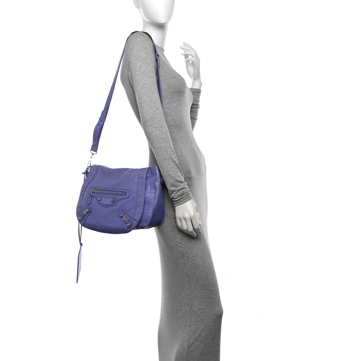 Balenciaga Agneau Giant 12 Silver Hardware Neo Folk Messenger Mauve 2 of 12