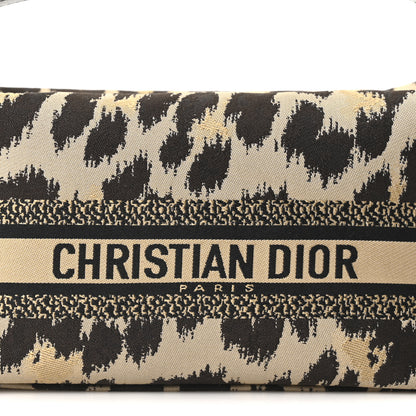 Christian Dior Canvas Mizza Embroidered Leopard DiorTravel Nomad Pouch Beige 7 of 9