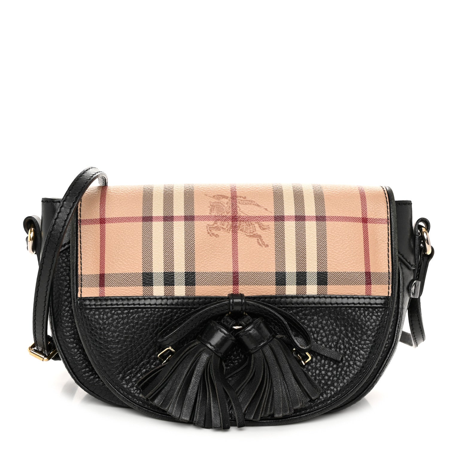 Burberry Haymarket Check Maydown Crossbody Bag Black 1 of 15