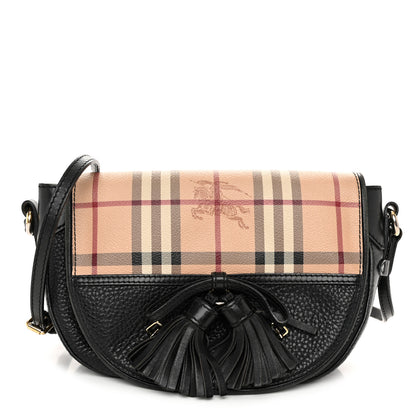 Burberry Haymarket Check Maydown Crossbody Bag Black 1 of 15